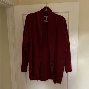 Free People Small Oversized Women's Red Cardigan Sweater